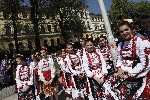 Народни представители, членове на Министерския съвет и много граждани участваха в тържественото шествие, посветено на 140 години от приемането на Търновската конституция