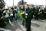 Председателят на парламента Георги Пирински  поднесе венец от името на Народното събрание на паметната плоча по повод спасяването на българските евреи